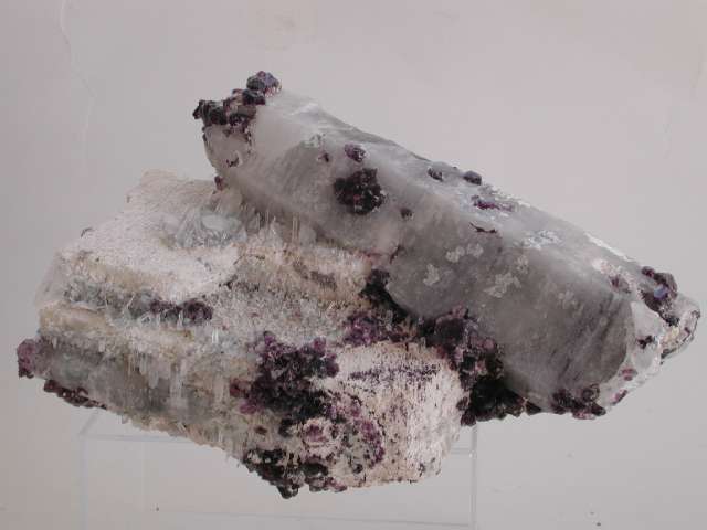 Fluorit auf Rauchquarz und Orthoklas Namibia